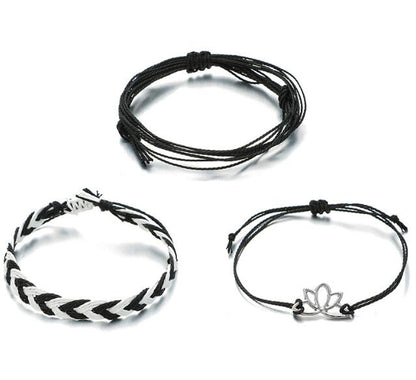 Bracciale Loto Corda Nera