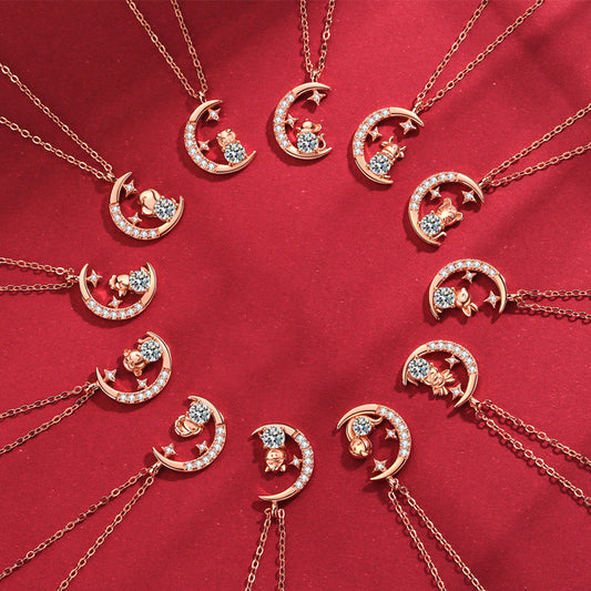 Collana stella luna argento