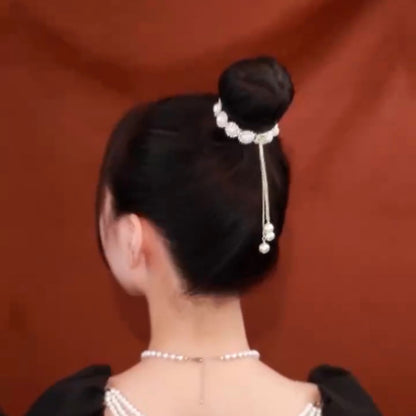 Fermaglio capelli perle strass
