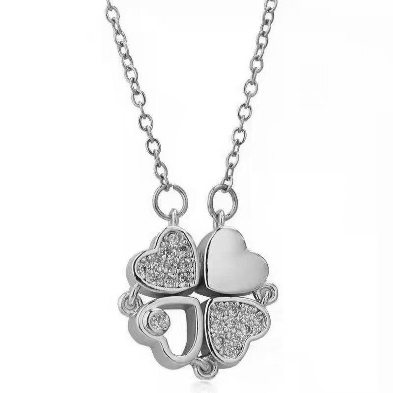 Collana quadrifoglio ripiegabile