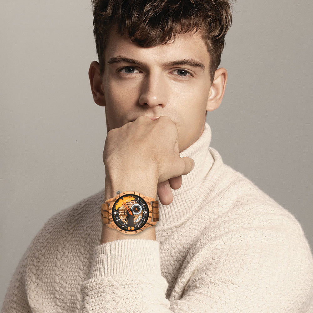 Orologio da uomo in legno Quarzo