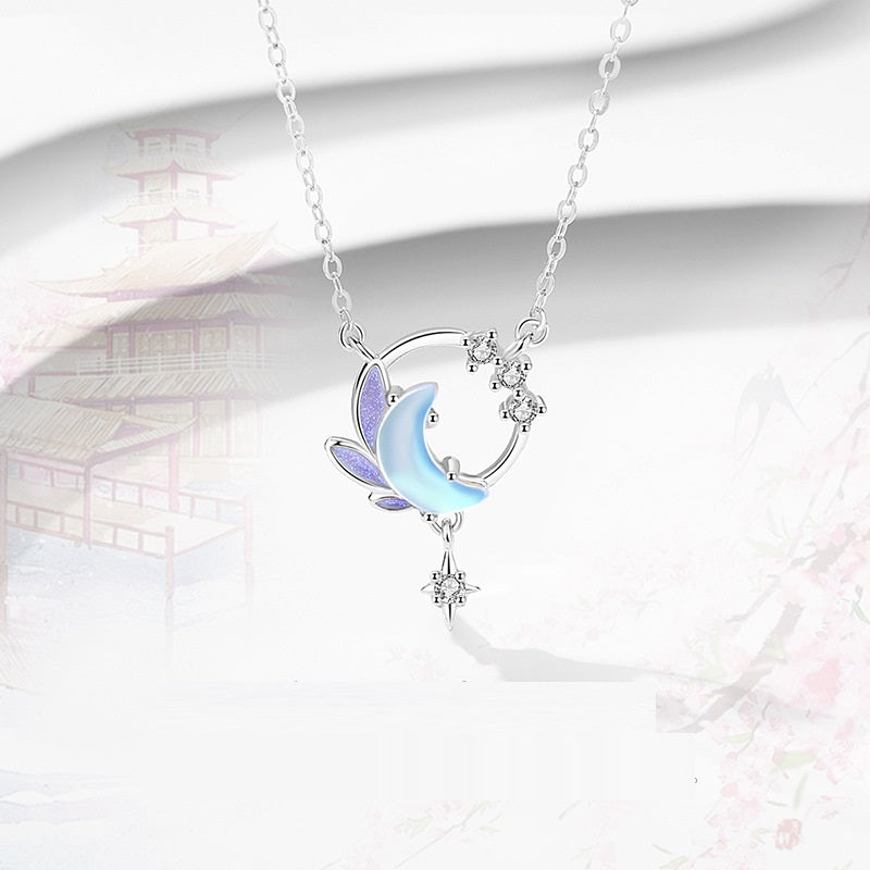 Collana luna e stelle artistica