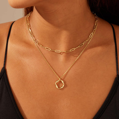 Collana cerchi stratificati