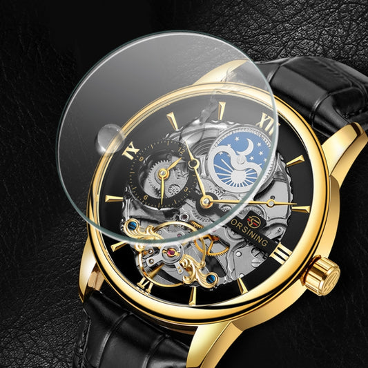 Orologio meccanico traforato automatico luna