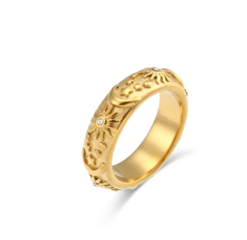 Bracciale acciaio retrò anellato