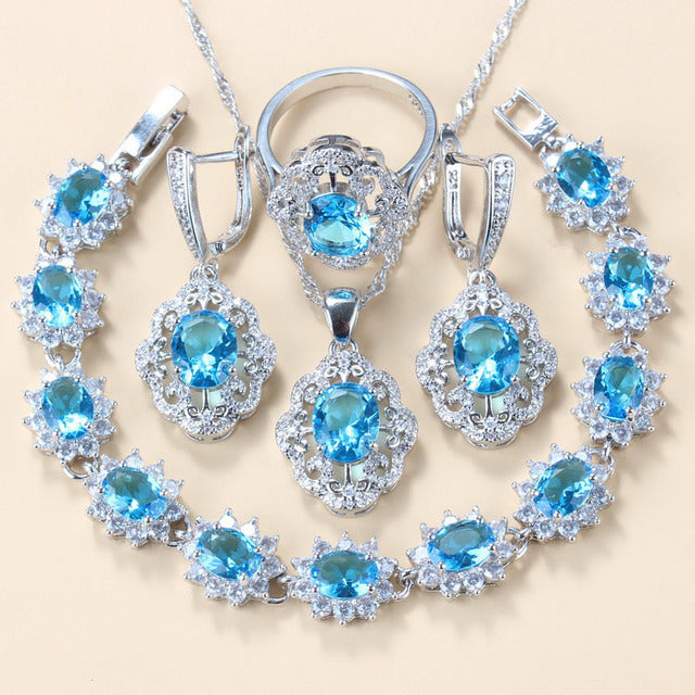 Set gioielli granato e zircone