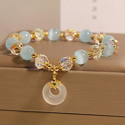 Bracciale opale blu pendente