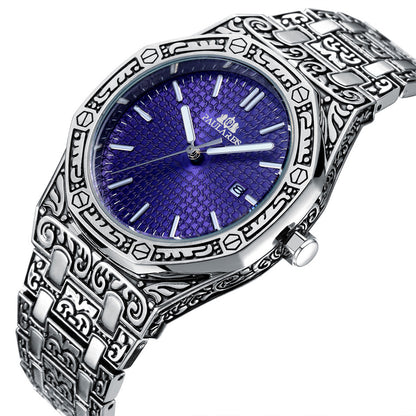 Orologio con calendario da uomo quercia
