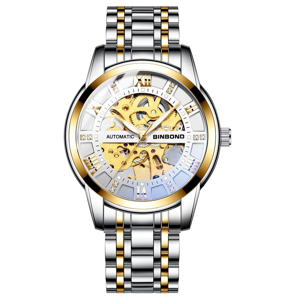 Orologio meccanico automatico da uomo luminoso