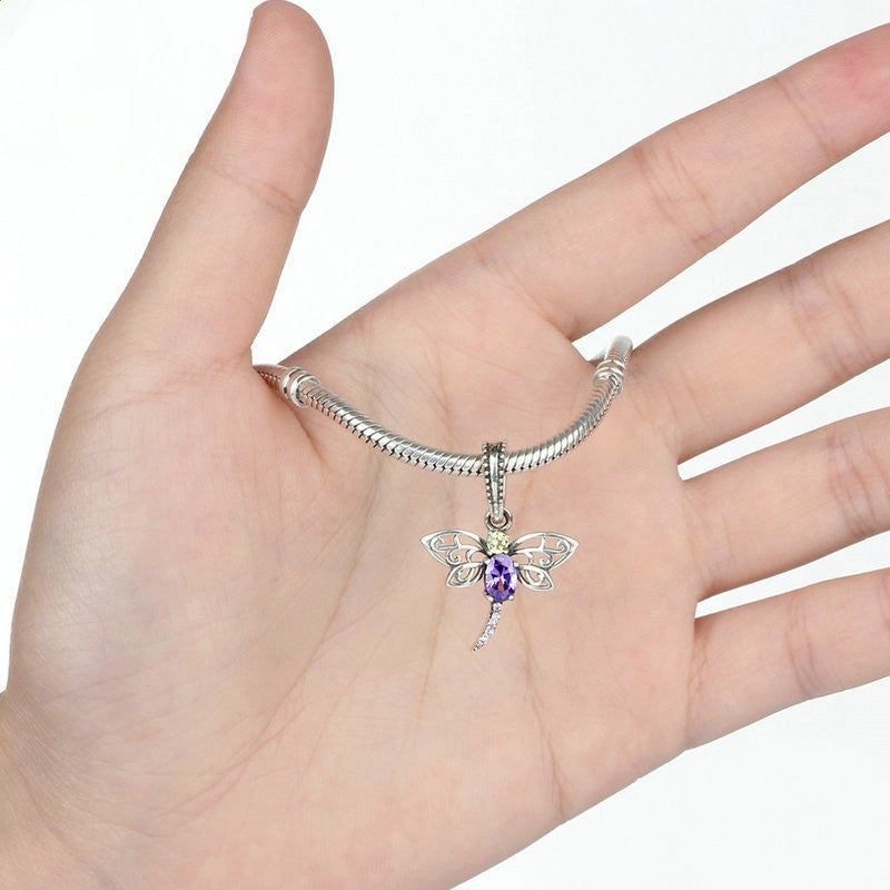 Ciondolo libellula argento