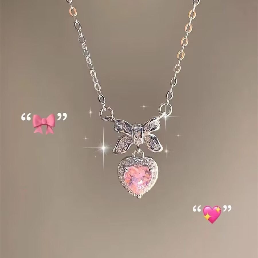 Collana cuore e fiocco