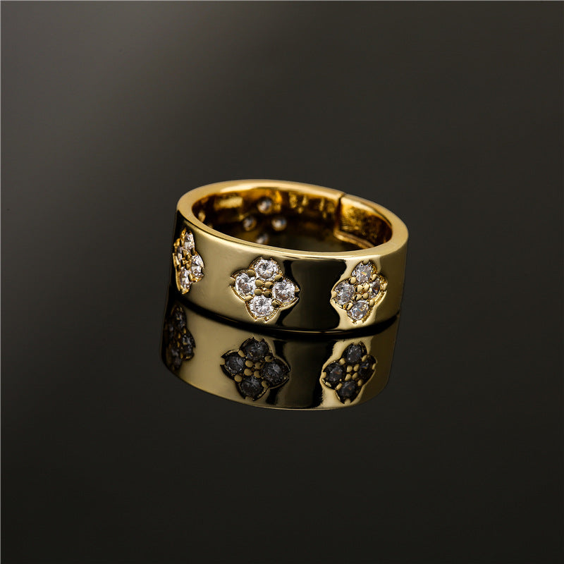 Anello Floreale Geometrico