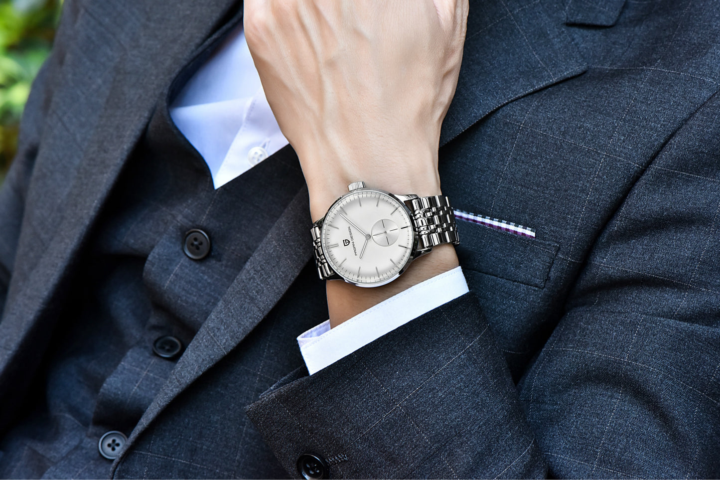 Orologio al quarzo in acciaio