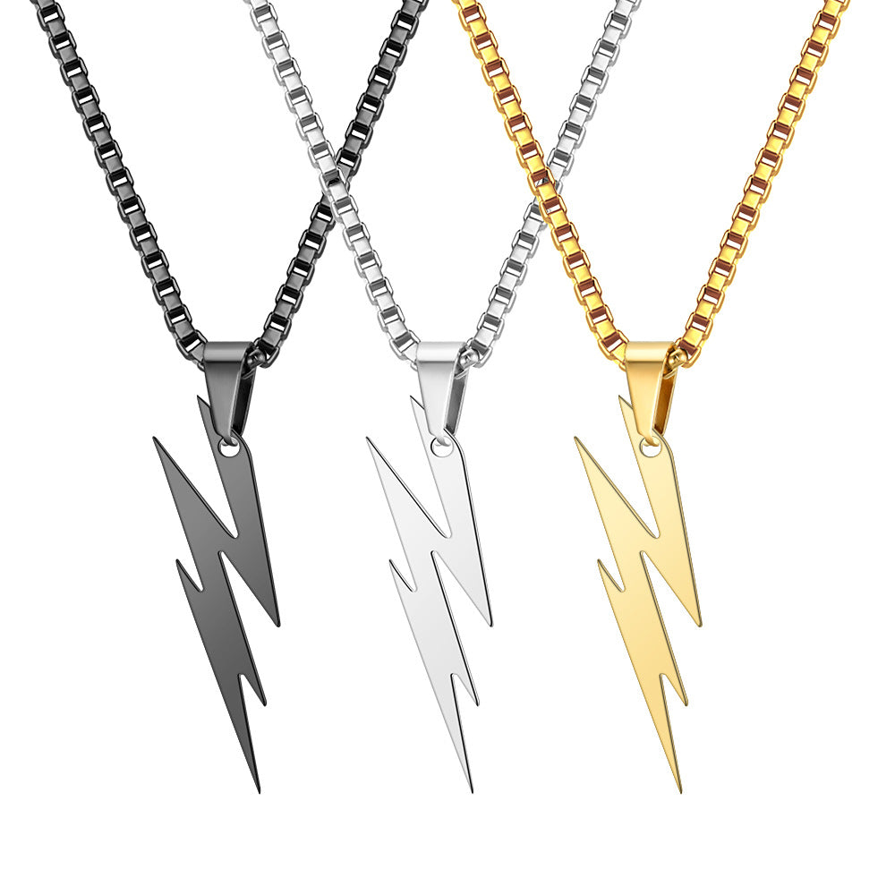 Collana fulmine titanio
