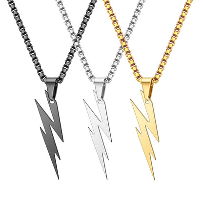 Collana fulmine titanio