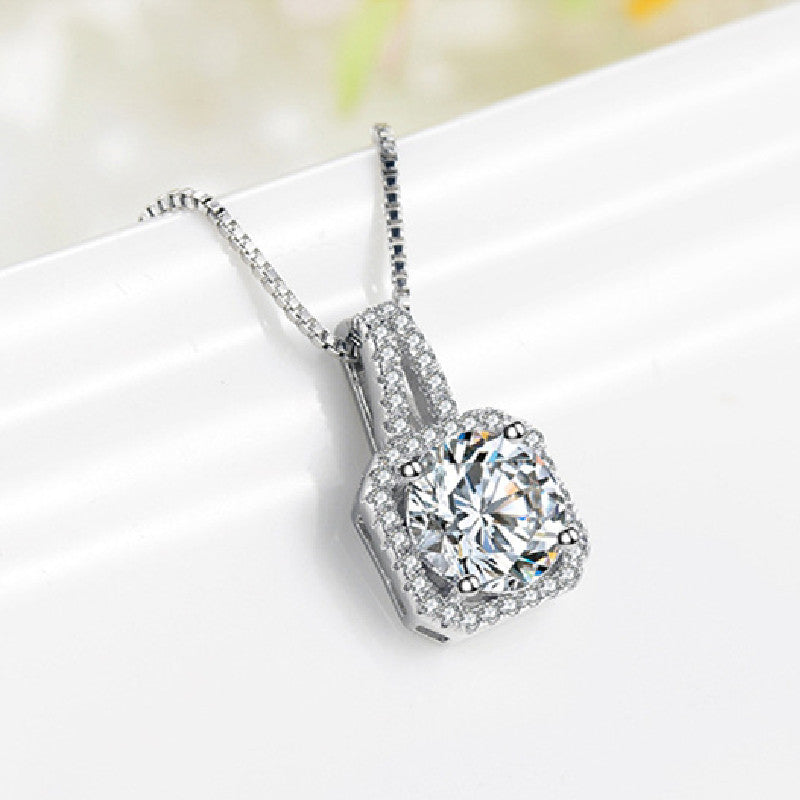 Collana corta e orecchini zircone