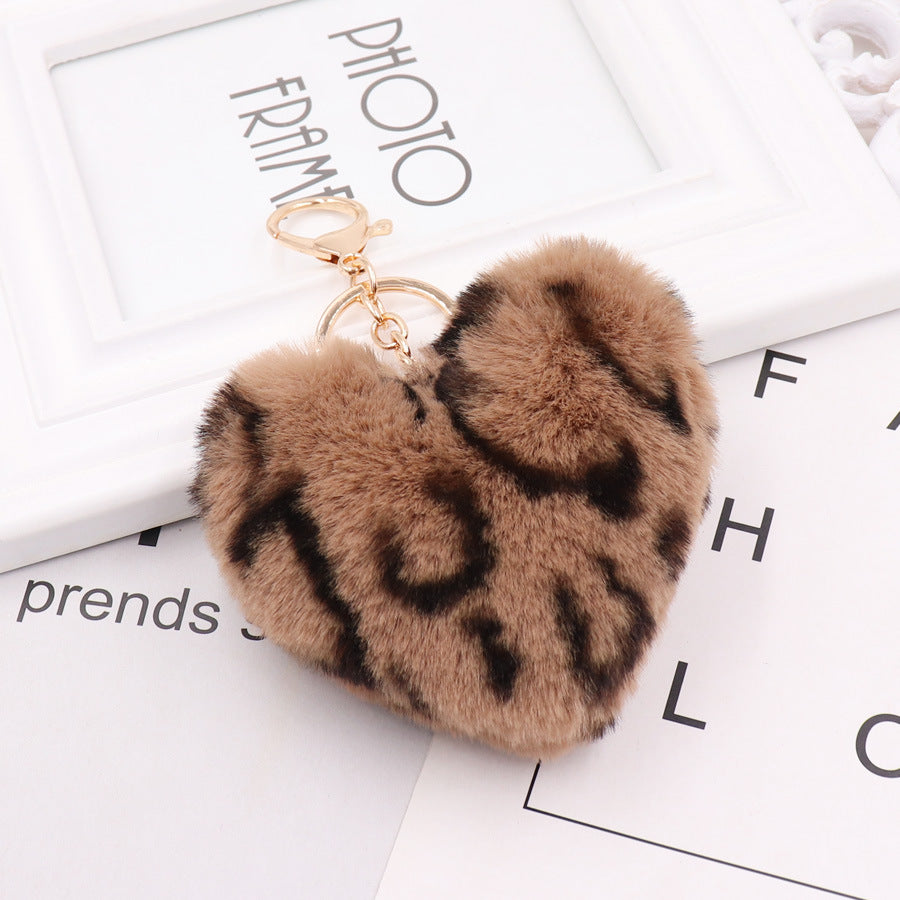 Portachiavi cuore in peluche