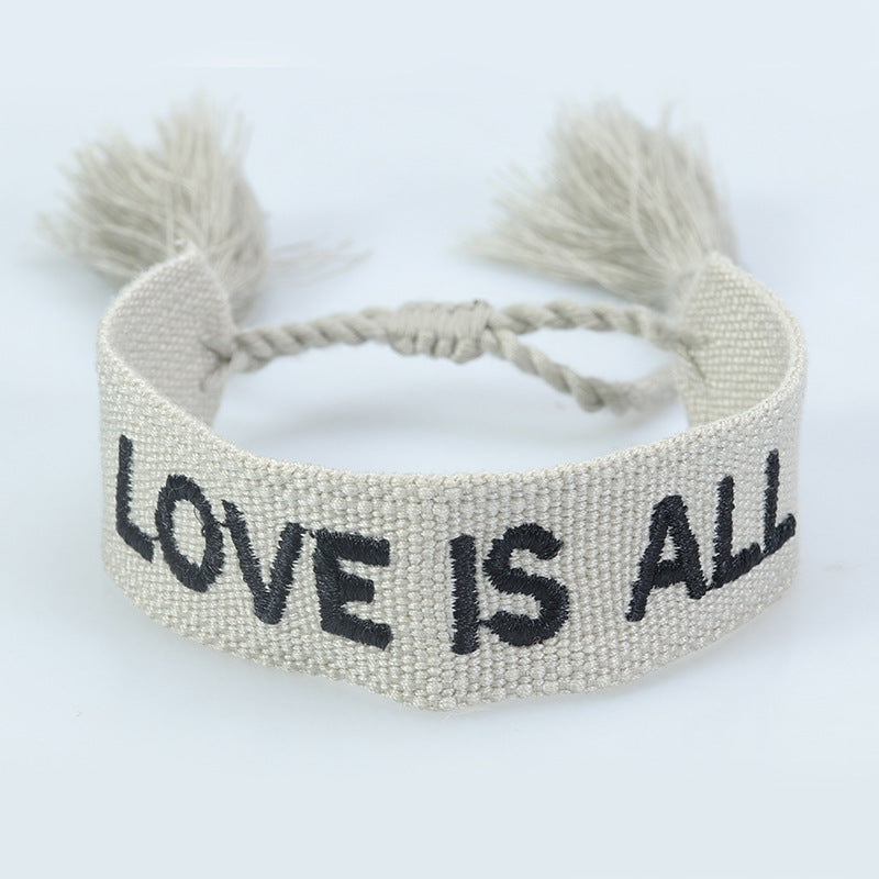 Bracciale coppia con ricamo