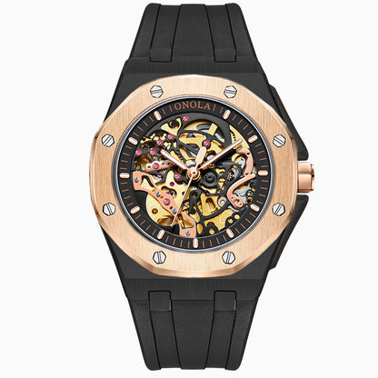 Orologio automatico da uomo con cinturino silicone