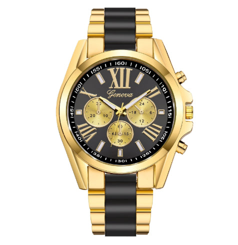 Orologio tre quadranti in acciaio
