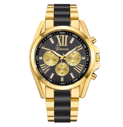 Orologio tre quadranti in acciaio