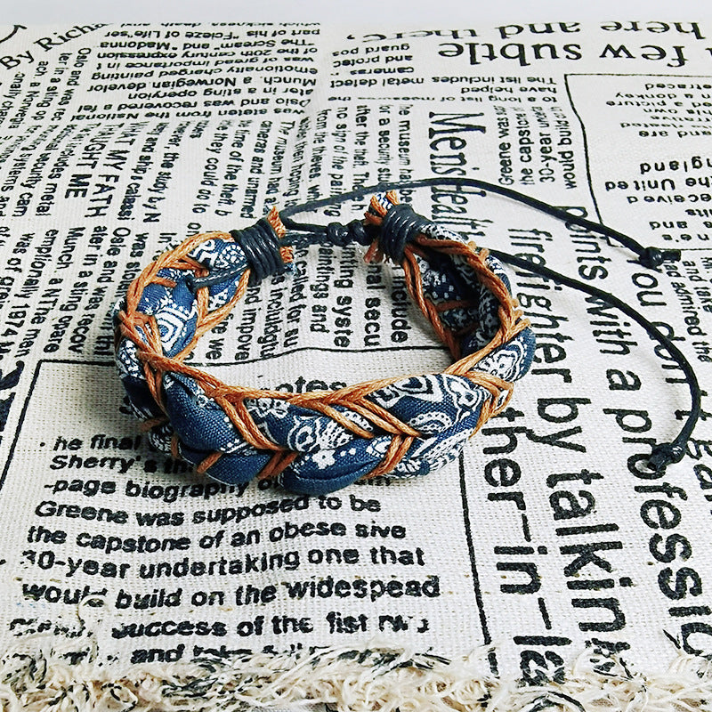 Bracciale tessuto etnico