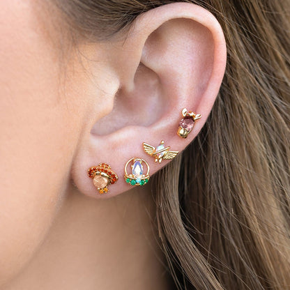 Orecchini con zirconi set