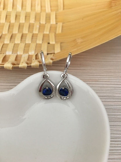 Orecchini goccia con zirconi da donna