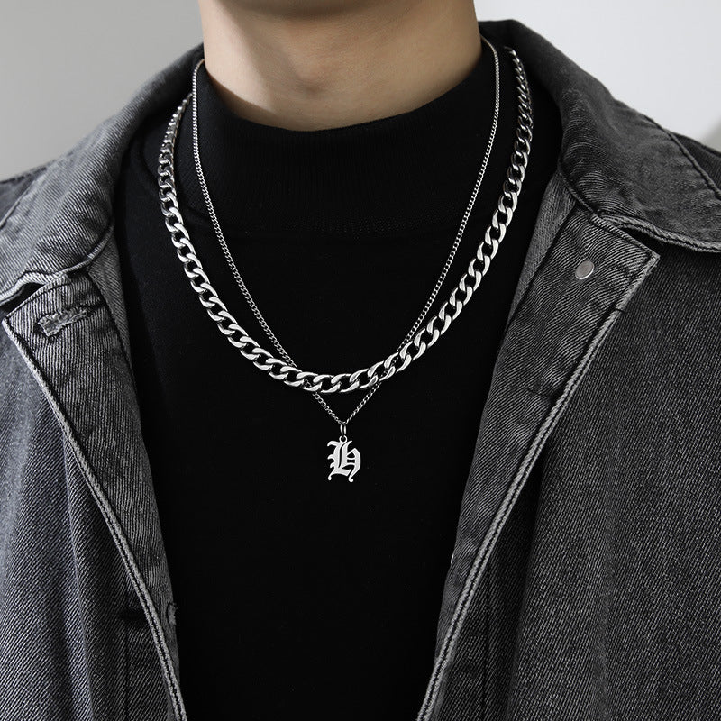 Collana Lettera Titanio
