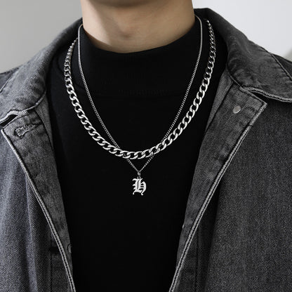 Collana Lettera Titanio