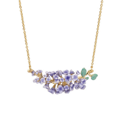 Collana lavanda oro smaltata