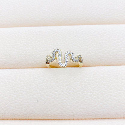 Anello zircone geometrico micro