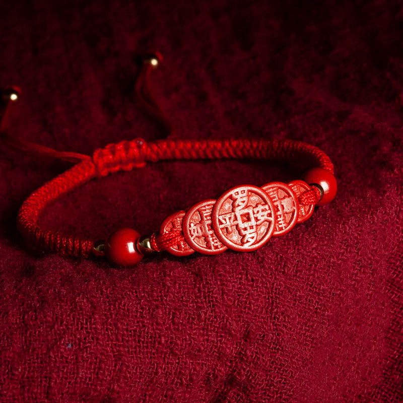 Bracciale cinabro intrecciato