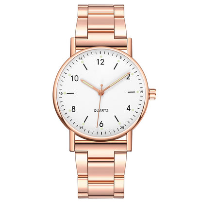 Orologio cinturino acciaio luminoso al quarzo