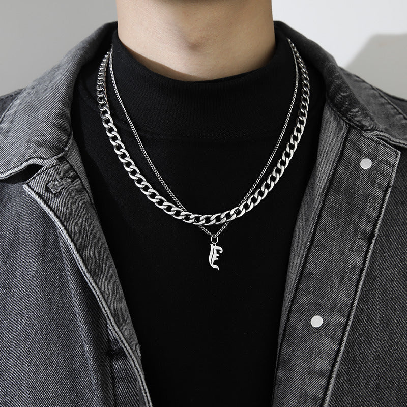 Collana Lettera Titanio