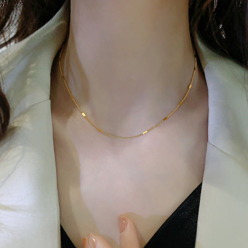 Collana titanio oro 18k da donna