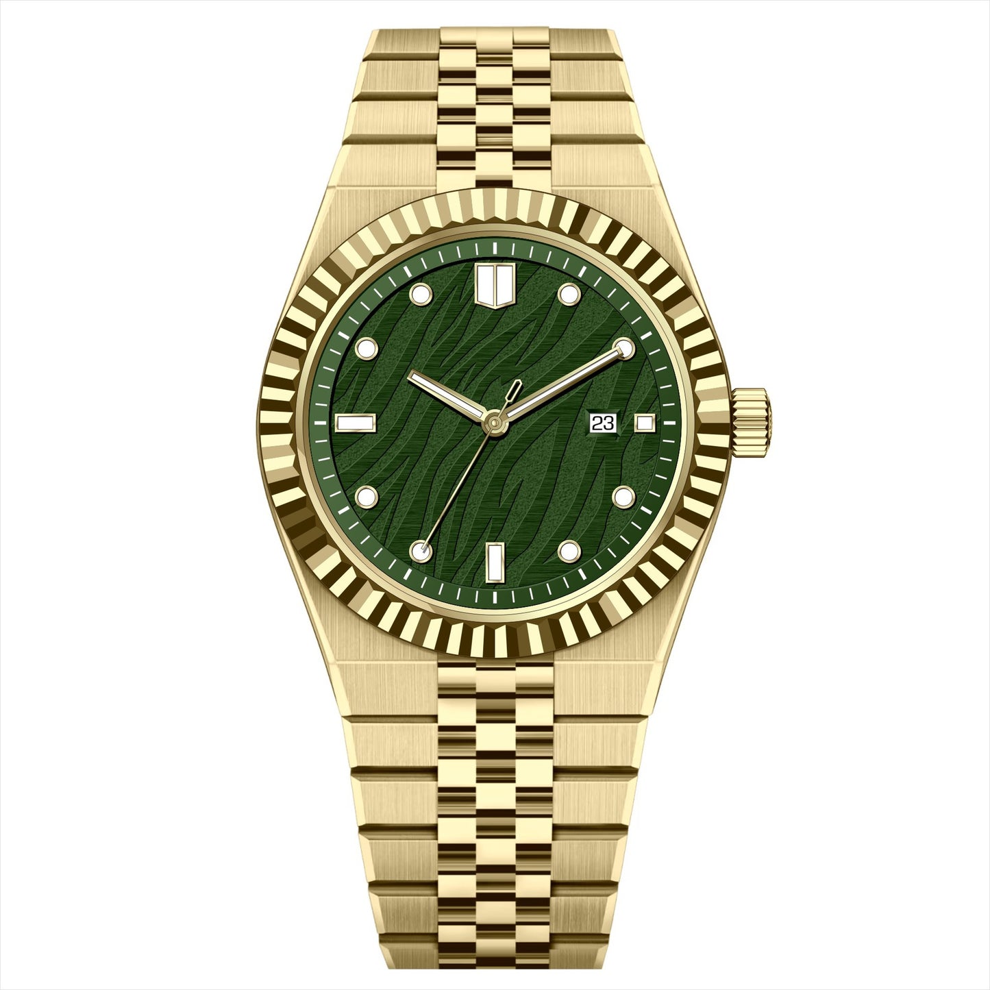 Orologio con cinturino in acciaio d'affari di lusso