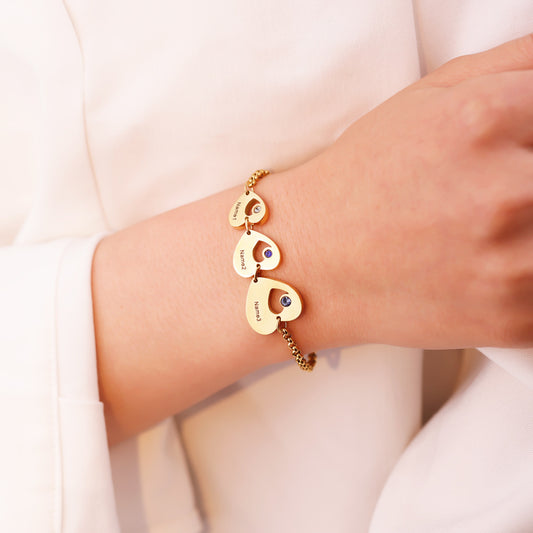 Bracciale cuore pesca inciso