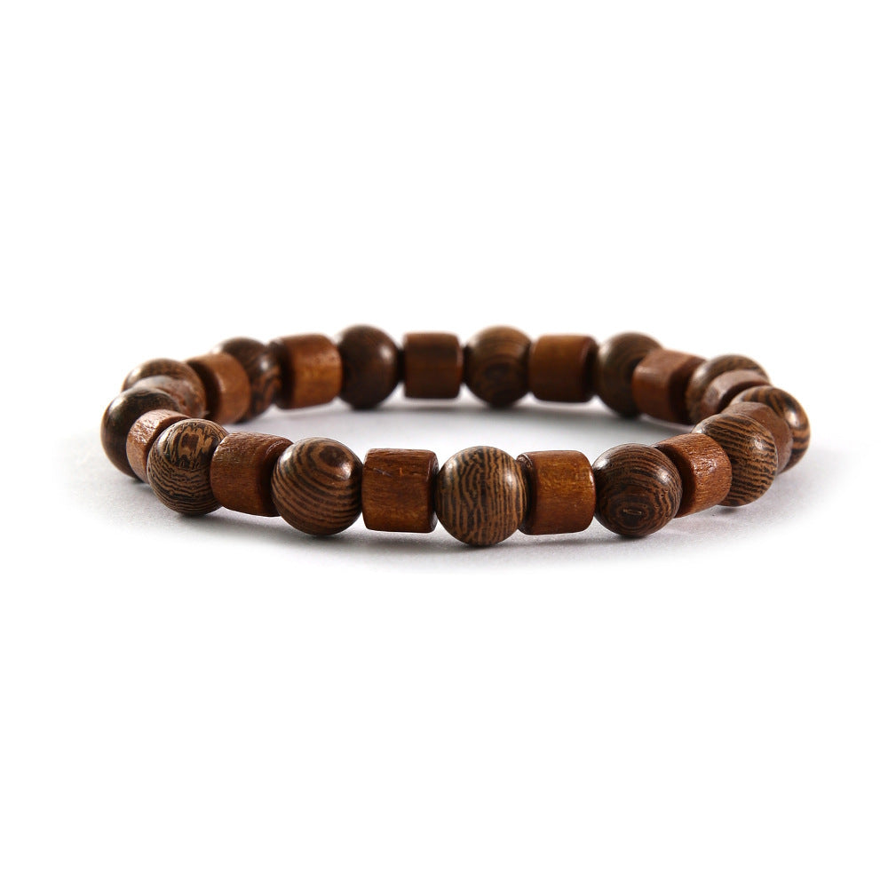 Bracciale perle legno etnico