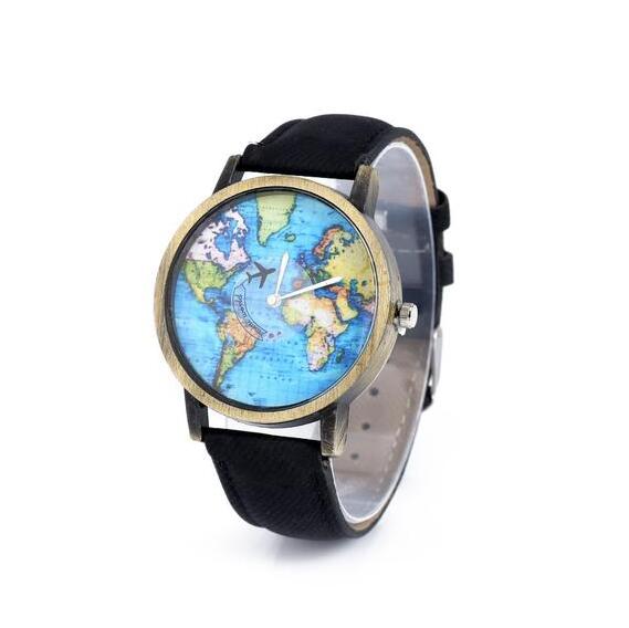 Orologio da donna tema aereo cinturino denim