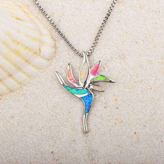 Collana fiore opalescente