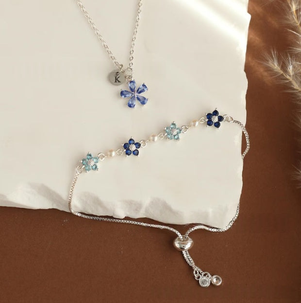 Bracciale perle fiore