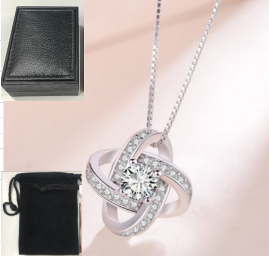 Collana con quadrifoglio in argento