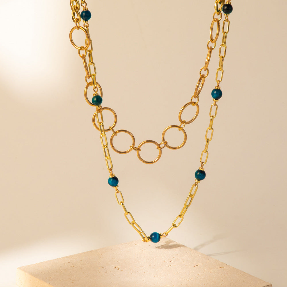 Collana doppio strato pietra