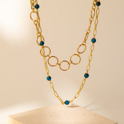 Collana doppio strato pietra