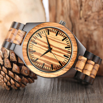 Orologio legno quadrante grande