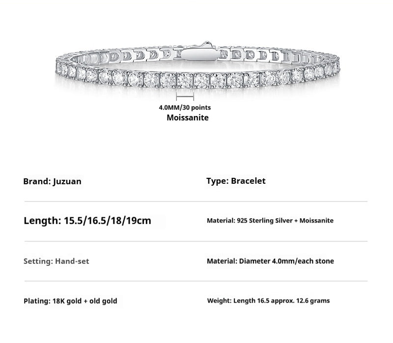 Bracciale tennis moissanite