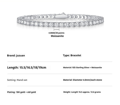 Bracciale tennis moissanite