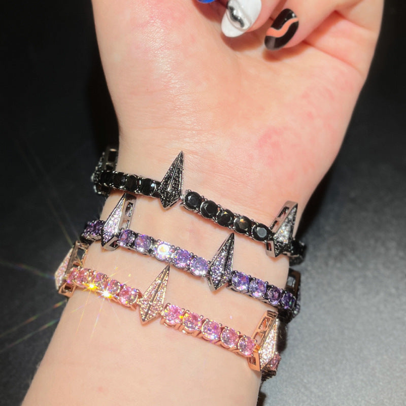 Bracciale Punk con Strass