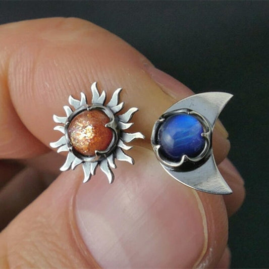 Orecchini sole e luna vintage